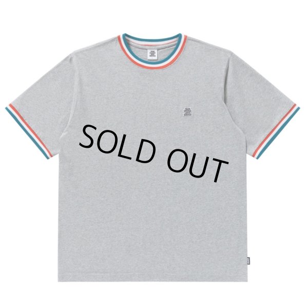 画像1: BlackEyePatch/SMALL OG LABEL RIB KNITTED TEE（HEATHER GRAY） (1)