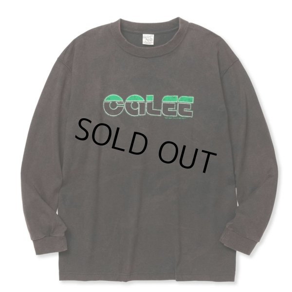 画像1: CALEE/CALEE LOGO POWDER BLEACH DROP SHOULDER L/S TEE（USED BLACK） 【30%OFF】［パウダーブリーチ長袖T-24春夏］ (1)