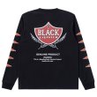 画像1: BlackEyePatch/SWEET CIGAR LABEL L/S TEE（BLACK） (1)