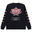 画像1: BlackEyePatch/SWEET CIGAR LABEL L/S TEE（BLACK） (1)