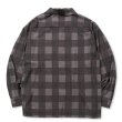 画像2: 【30%OFF】CALEE/RAYON CHECK OPEN COLLAR L/S SH（BLACK）［レーヨンチェックオープンカラーシャツ-24春夏］ (2)
