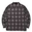 画像2: CALEE/RAYON CHECK OPEN COLLAR L/S SH（BLACK）［レーヨンチェックオープンカラーシャツ-24春夏］ (2)