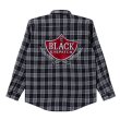 画像2: BlackEyePatch/SWEET CIGAR QUILTED FLANNEL SHIRT（BLACK） (2)