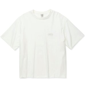 画像: 【30%OFF】CALEE/EMBROIDERY DROP SHOULDER S/S TEE（WHITE）［ドロップショルダー刺繍T-24春夏］