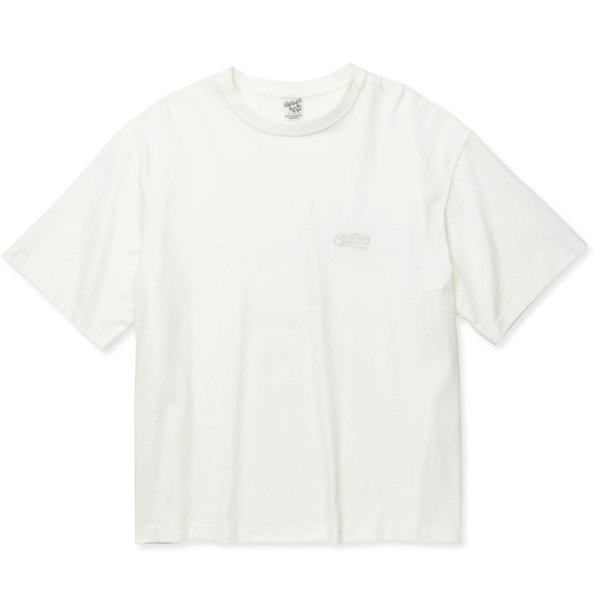 画像1: CALEE/EMBROIDERY DROP SHOULDER S/S TEE（WHITE）［ドロップショルダー刺繍T-24春夏］ (1)