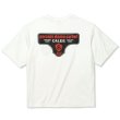 画像1: 【30%OFF】CALEE/DROP SHOULDER S.V.D.S.H LOGO TEE ＜NATURALLY PAINT DESIGN＞（WHITE）［ドロップショルダープリントT-24春夏］ (1)