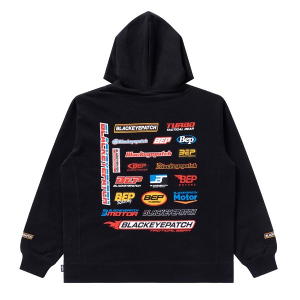 画像1: BlackEyePatch/MOTORSPORT HOODIE（BLACK） (1)