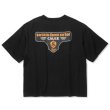 画像1: 【30%OFF】CALEE/DROP SHOULDER S.V.D.S.H LOGO TEE ＜NATURALLY PAINT DESIGN＞（BLACK）［ドロップショルダープリントT-24春夏］ (1)