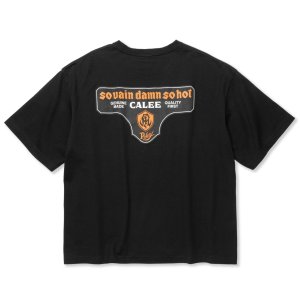 画像: 【30%OFF】CALEE/DROP SHOULDER S.V.D.S.H LOGO TEE ＜NATURALLY PAINT DESIGN＞（BLACK）［ドロップショルダープリントT-24春夏］