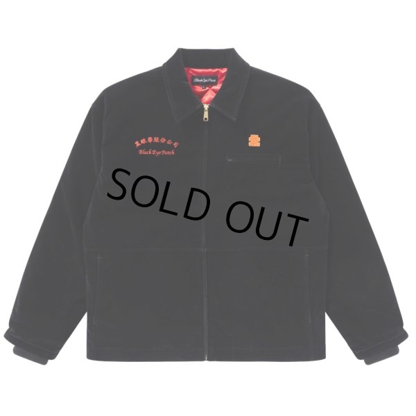 画像1: BlackEyePatch/CHINATOWN STORE VELOUR WORK JACKET（BLACK） (1)