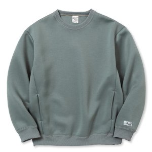 画像: 【40%OFF】CALEE/MULTI WAY DOUBLE KNIT CREW NECK SW（BLUE GRAY）［クルーネックスウェット-23秋冬］
