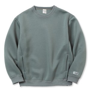 画像: CALEE/MULTI WAY DOUBLE KNIT CREW NECK SW（BLUE GRAY）［クルーネックスウェット-23秋冬］