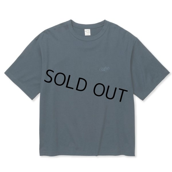画像1: 【30%OFF】CALEE/EMBROIDERY DROP SHOULDER S/S TEE（NAVY）［ドロップショルダー刺繍T-24春夏］ (1)