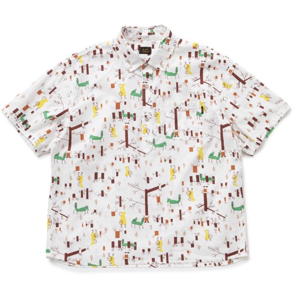画像1: 【30%OFF】RATS/LITTLE RED RIDING HOOD B.D S/S SHIRT（WHITE）［プルオーバーシャツ-24春夏］ (1)