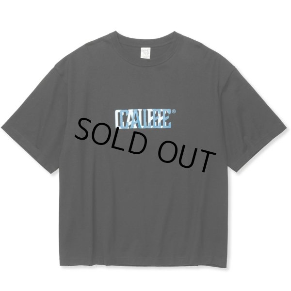 画像1: 【30%OFF】CALEE/DROP SHOULDER CALEE BLUR LOGO TEE（BLACK）［ドロップショルダープリントT-24春夏］ (1)