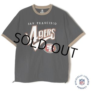 画像: CALEE/× NFL 49ERS S/S NYLON GAME SH（BLACK）［ナイロンゲームシャツ-24春夏］