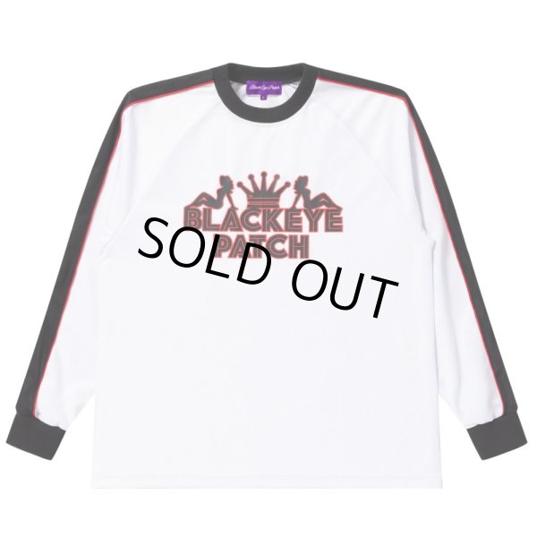 画像1: BlackEyePatch/PIMP SPORT JERSEY L/S TEE（WHITE） (1)
