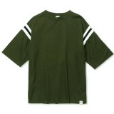 画像: CALEE/VINTAGE TYPE FOOT BALL TEE（OLIVE）［フットボールT-24春夏］