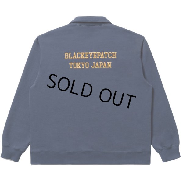画像2: BlackEyePatch/ROYAL B EMBLEM COLLARED SWEAT PULLOVER（NAVY） (2)