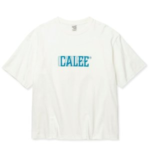 画像: 【30%OFF】CALEE/DROP SHOULDER CALEE BLUR LOGO TEE（WHITE）［ドロップショルダープリントT-24春夏］