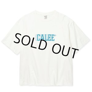 画像: 【30%OFF】CALEE/DROP SHOULDER CALEE BLUR LOGO TEE（WHITE）［ドロップショルダープリントT-24春夏］