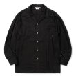 画像2: CALEE/EMBROIDERY OPEN COLLAR L/S SH（BLACK）［オープンカラーシャツ-24春夏］ (2)