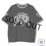 画像: CALEE/× NFL RAIDERS S/S NYLON GAME SH（BLACK）［ナイロンゲームシャツ-24春夏］