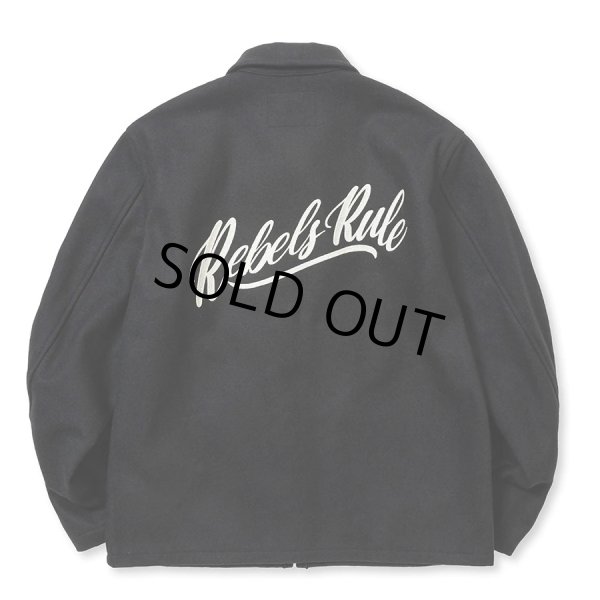 画像2: 【40%OFF】CALEE/MELTON WOOL SPORTS TYPE JACKET＜REBELS RULE＞（BLACK）［メルトンウールスポーツJKT-23秋冬］ (2)