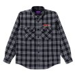 画像1: BlackEyePatch/SWEET CIGAR QUILTED FLANNEL SHIRT（BLACK） (1)