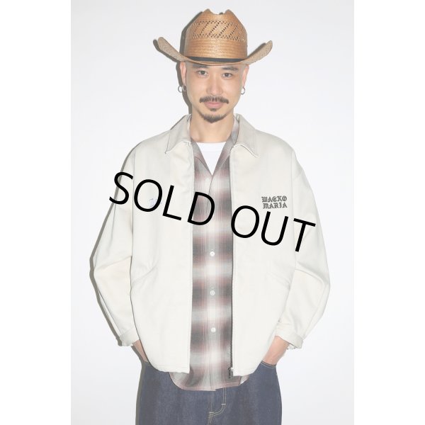 画像3: WACKO MARIA/OMBRE CHECK OPEN COLLAR SHIRT（PURPLE）［オンブレチェックオープンカラーシャツ-24春夏］ (3)