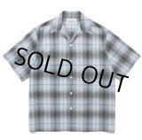画像: WACKO MARIA/OMBRE CHECK OPEN COLLAR SHIRT（BLUE）［オンブレチェックオープンカラーシャツ-24春夏］