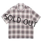画像: WACKO MARIA/OMBRE CHECK OPEN COLLAR SHIRT（PURPLE）［オンブレチェックオープンカラーシャツ-24春夏］
