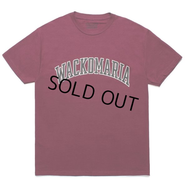 画像1: WACKO MARIA/T-SHIRT（BURGUNDY）［プリントT-24春夏］ (1)