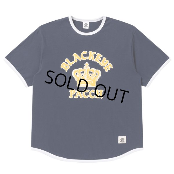 画像1: BlackEyePatch/CROWN LOGO RIBBED TEE（NAVY） (1)