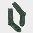 画像1: TIGHTBOOTH/COLLEGE WAFFLE SOCKS（Green） 【20%OFF】［ワッフルソックス-24春夏］ (1)