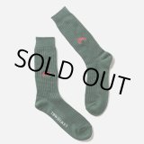 画像: TIGHTBOOTH/COLLEGE WAFFLE SOCKS（Green） 【20%OFF】［ワッフルソックス-24春夏］