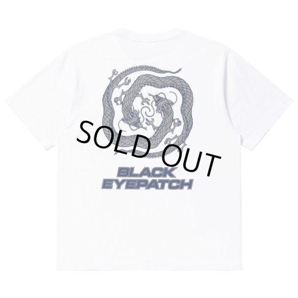 画像1: BlackEyePatch/REFLECTIVE DRAGON SWIRL LOGO TEE（WHITE） (1)