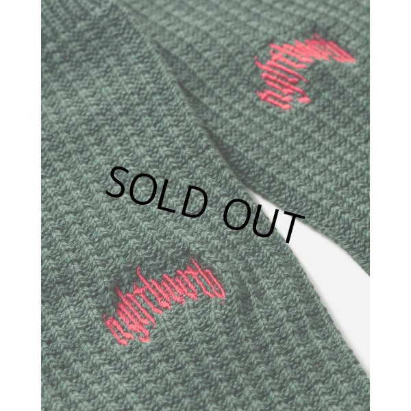 画像2: TIGHTBOOTH/COLLEGE WAFFLE SOCKS（Green） 【20%OFF】［ワッフルソックス-24春夏］ (2)