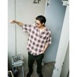 画像2: WACKO MARIA/OMBRE CHECK OPEN COLLAR SHIRT（PURPLE）［オンブレチェックオープンカラーシャツ-24春夏］ (2)