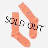 画像: TIGHTBOOTH/COLLEGE WAFFLE SOCKS（Orange）［ワッフルソックス-24春夏］