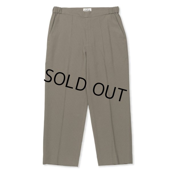 画像1: 【40%OFF】CALEE/R/SUCKER WIDE SLACKS（OLIVE）［シアサッカーワイドスラックス-24春夏］ (1)