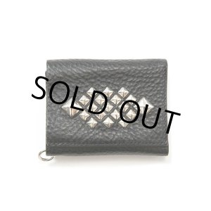 画像: CALEE/STUDS LEATHER MULTI WALLET（BLACK）［スタッズレザーマルチウォレット-24春夏］