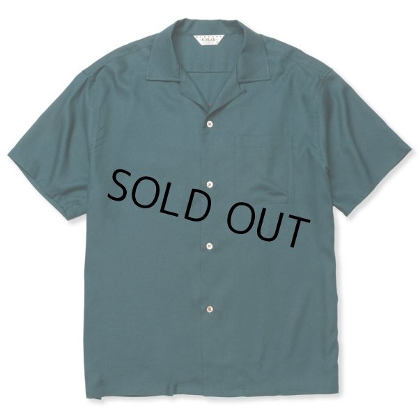 画像2: CALEE/EMBROIDERY "BLATANT LOCALISM" OPEN COLLAR SH（GREEN）［オープンカラーシャツ-24春夏］ (2)
