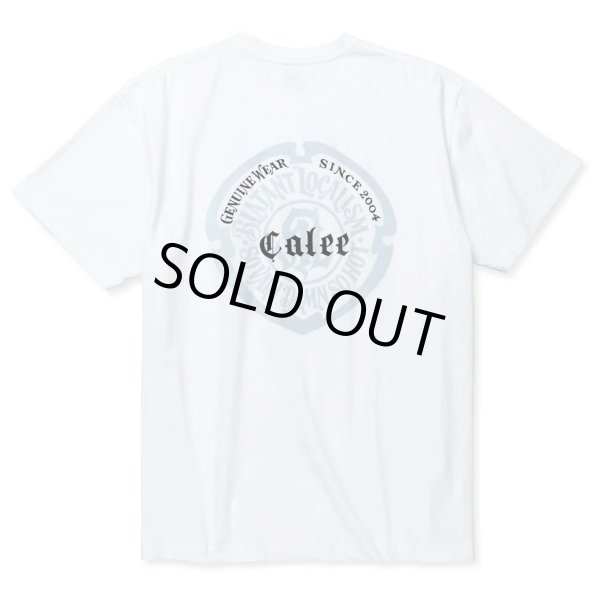 画像2: 【30%OFF】CALEE/STRETCH EMBLEM LOGO TEE ＜NATURALLY PAINT DESIGN＞（WHITE）［プリントT-24春夏］ (2)