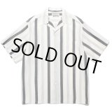 画像: WACKO MARIA/STRIPED OPEN COLLAR SHIRT（WHITE）［ストライプオープンカラーシャツ-24春夏］