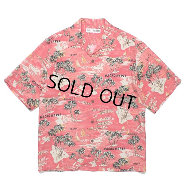 画像1: WACKO MARIA/HAWAIIAN SHIRT（RED）［ハワイアンシャツ-24春夏］ (1)