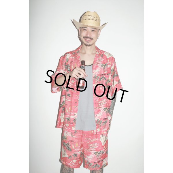画像2: WACKO MARIA/HAWAIIAN SHIRT（RED）［ハワイアンシャツ-24春夏］ (2)