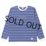 画像: BlackEyePatch/OE LOGO EMBROIDERED STRIPED L/S TEE（BLUE）