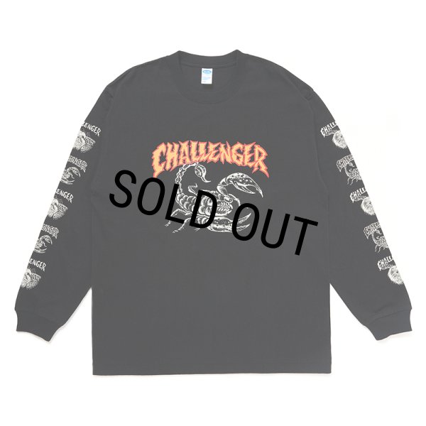 画像1: CHALLENGER/L/S SCORPION TEE（BLACK）［プリント長袖T-24秋冬］ (1)