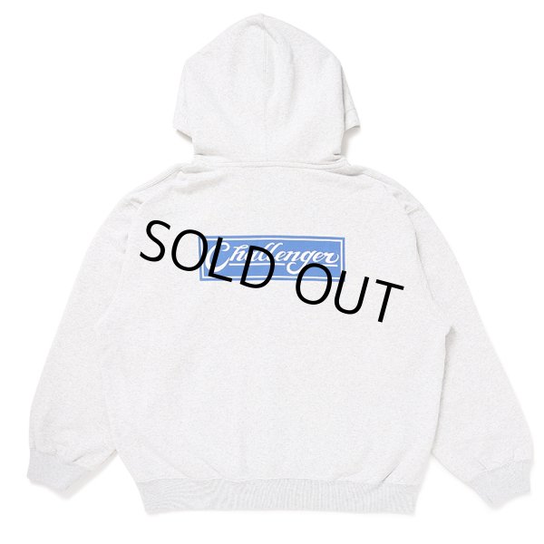 画像1: CHALLENGER/BAR LOGO ZIP HOODIE（GRAY）［ジップフーディー-24秋冬］ (1)